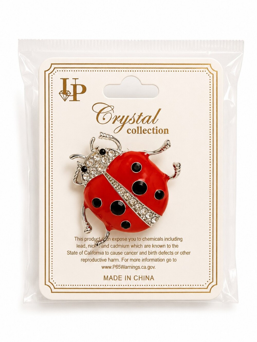 Women's Fashion Pin Jewelry Brooch Ladybug Silver